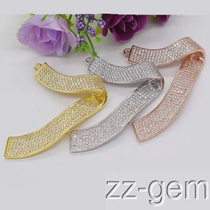 SF00077 925 sterling silver plated 24K Gold L shape connector/pendant - Picture 1 of 5