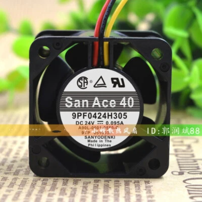 SANYO 4cm 4028 9PF0424H305 DC24V 0.095A Chassis Industrial Cooling Fan Micro - Image 1 of 4