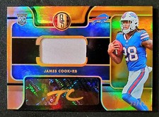 /49 James Cook Rookie Patch Auto 2022 Panini Gold Standard Pack Fresh RC Bills