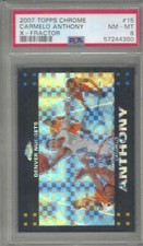 2007-08 Topps Chrome X-fractor Carmelo Anthony #49/50 PSA 9 Denver Nuggets SSP