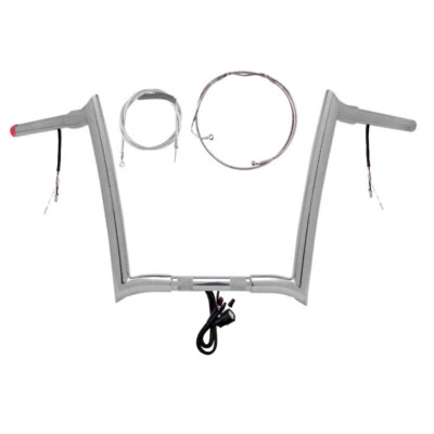 Kit de barra Yaffe precableada 1 1/4" cromada 14" 2014-2016 Harley Road King con ABS Foto 1 de 2