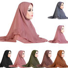 Femme musulmane une pièce Amira au-dessus de la tête Khimar hijab écharpe longue enveloppante châle islamique