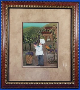 Helen Downing Hunter Original Acrylic Painting "In The Vinyard" Well Framed - Picture 1 of 7