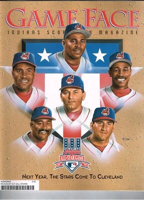 1999 MLB Indians Game Face Program August - Image 1 of 2