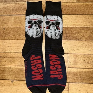 Calcetines Friday The 13th Jason Hockey Máscara Calcetines Nuevos Sin Etiquetas - Imagen 1 de 4