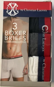 Paquete de 3 calzoncillos boxer CXL by Christian Lacroix para hombre algodón elástico talla S $42,5 - Imagen 1 de 7
