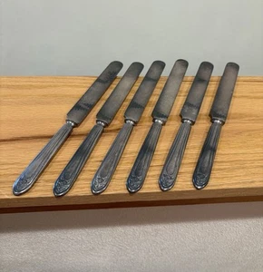 Rogers 1881 Warranted 12 Dwt 9 1/4" Butter Knife - Lot Of 6 - Picture 1 of 16