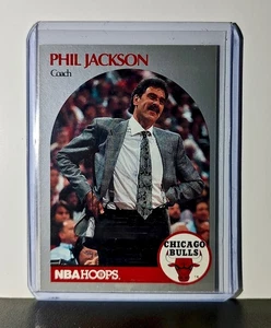 Phil Jackson 1990 NBA Hoops NBA #308 Card Chicago Bulls - Picture 1 of 2
