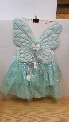 NUEVO Claire's Niños Niños Alas de Hada Verde Azulado con Tutú Conjunto, Disfraz Mariposa Foto 1 de 4