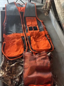 Champion Shooting Gear Vest Mens Size Medium Grey Orange Sporting Clays Trap - Picture 1 of 10