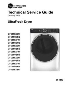 GE GFD55ESSN DRYER SERVICE REPAIR MANUAL PAPER - Picture 1 of 4