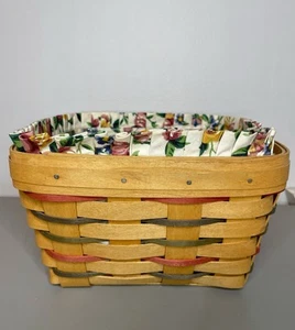 Longaberger 1995 Woven Traditions Large Berry Basket/Liner/Protector - Picture 1 of 11
