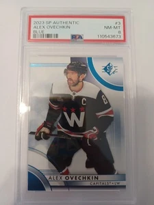2023-24 SP Upper Deck #3 Alex Ovechkin Blue PSA 8 NM-MT - Picture 1 of 2
