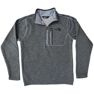 The North Face Canyonlands Sweater Pullover Mens Sz S Fleece 1/2 Zip Gray Hiking - Picture 1 of 7