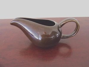 Vintage Russel Wright American Modern Black Chutney Gravy Boat - Picture 1 of 7