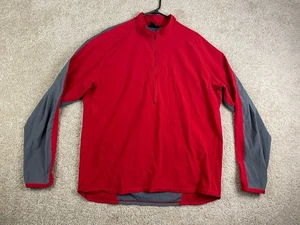 Nike Windbreaker Jacke Herren XL Kragen 1/2 Reißverschluss Stretch Taschen rot - Bild 1 von 13