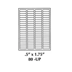 Etiquetas de envío de 1,75 x 5"" - 80 etiquetas por página - 80.000 etiquetas de envío - Imagen 1 de 1