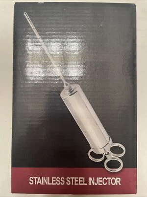 Aguja jeringa sabor inyector carne acero inoxidable SS BBQ Foto 1 de 2