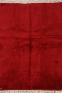 Soft plush Contemporary Solid Gabbeh Area Rug Wool Handmade Oriental Carpet 3x5 - Picture 1 of 12