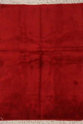 Soft plush Contemporary Solid Gabbeh Area Rug Wool Handmade Oriental Carpet 3x5 - Image 1 of 4