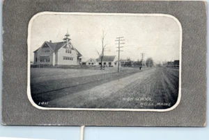HIGH SCHOOL Wells, Maine ME c1914 - Postal - Imagen 1 de 2