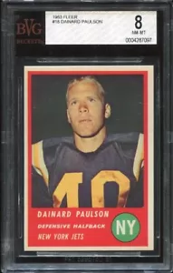 1963 Fleer #18 Dainard Paulson RC BVG 8 New York Jets Oregon State University - Bild 1 von 1