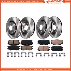 Front Rear Drilled Rotors Brake Pads for 2010-2017 GMC Terrain Chevy Equinox#### - Picture 1 of 4