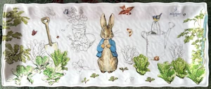 BEATRIX POTTER Melamina Peter Rabbit Pascua Plato Grande para Servir (19" x 8") NUEVO - Imagen 1 de 6