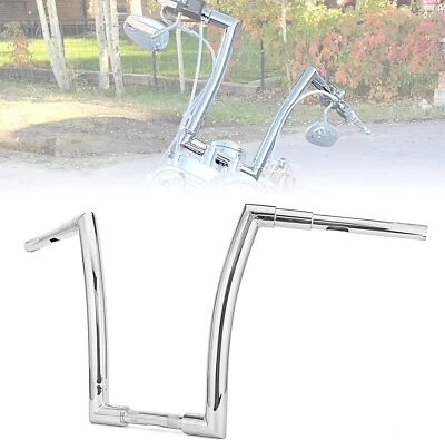 12" White Handlebars For Harley-Davidson Softail Dyna Softail Road Glide - Изображение 1 из 4