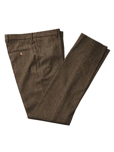 Mens Dress Pants Tweed Trouser Adjustable Waist Herringbone Vintage Pants 28-44 - Picture 1 of 11
