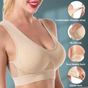Movable Padded Womens Bra Sports Bras Yoga bralette Wireless Brassiere AA ABCDD - Picture 1 of 26