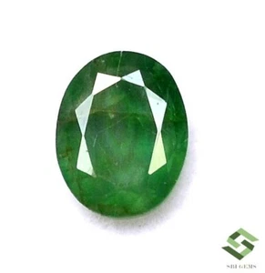 9x7 mm Certified Natural Emerald Oval Cut 1.58 CTS Untreated Loose Gemstone - Picture 1 of 6