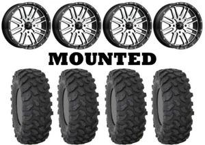 Kit 4 System 3 XTR370 Tires 28x10-14 on MSA M38 Brute Machined Wheels 550 - Picture 1 of 5
