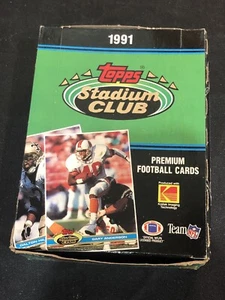 1991 Topps Stadium Club Football Wax Box 36 Packs Case Fresh Brett Favre RC - Picture 1 of 7