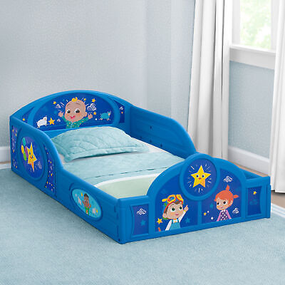 CoComelon Sleep And Play Toddler Bed With Built-In Guardrails By Delta Children • 59$