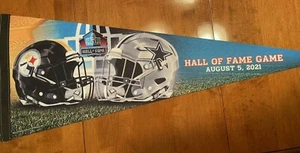 2021 Pittsburgh Steelers vs Dallas Cowboys HOF Hall of Fame Game Pennant NEW - Picture 1 of 7