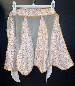 Grembiule mezzo grembiule vintage giallo vita floreale retrò - Foto 1 di 8