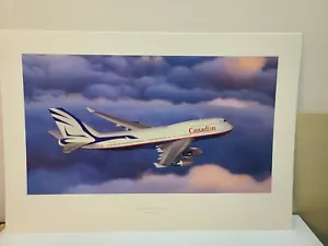 ORIGINAL UNMOUNTED CANADIAN AIRLINES PROUD WINGS B747 POSTER. 19'' X 28 ''. - Picture 1 of 4