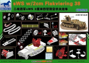 Bronco CB35213 1/35 sWS con Flakviering 2 cm 38 - Foto 1 di 1