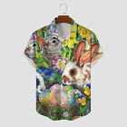 T Shirt 3D Easter Prints Men's Short Sleeve Lapel Short Sleeve Button down