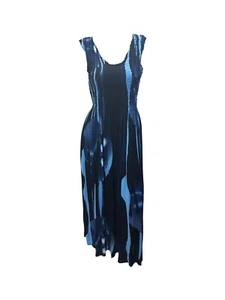 Womens Plus Size Curve Abstract Print Maxi Elasticated Dress Up to UK SIZE22 P17 - Picture 1 of 1