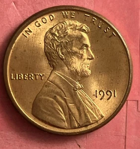 1991 P Lincoln Memorial Cent-BU/MS-UNC/FS/DDO&DDR/dbl Lincoln Statue/#LMC-003 - Picture 1 of 14