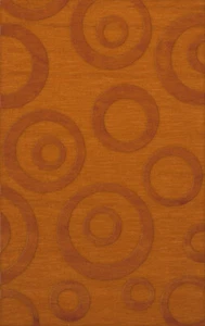 Orange Transitional Bubbles Rings Area Rug Circles DV5 - Picture 1 of 12
