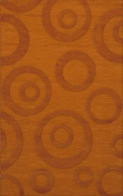 Orange Transitional Bubbles Rings Area Rug Circles DV5 - Image 1 of 2
