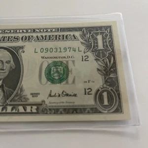 Billete de $1 aniversario cumpleaños 3 de septiembre de 1974 09031974 sin circular gran regalo - Imagen 1 de 3