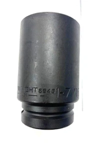 1-7/16" SOCKET 3/4" DRIVE 6 POINT DEEP IMPACT SOCKET WRIGHT 6946 USA - Picture 1 of 7