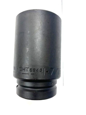 1-7/16" SOCKET 3/4" DRIVE 6 POINT DEEP IMPACT SOCKET WRIGHT 6946 USA - Image 1 of 4