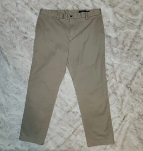 Pantalones para hombre Vineyard Vines beige talla 38x30 Breaker pantalón recto mezcla de algodón - Imagen 1 de 9