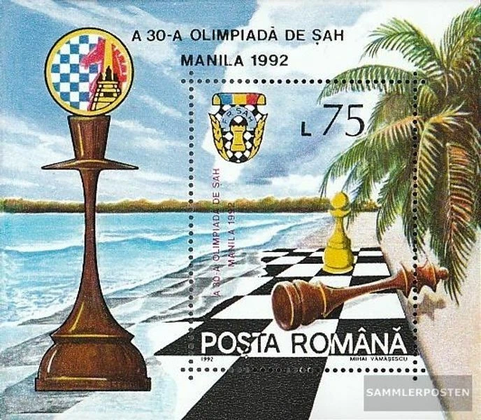 Romania block273 (complete issue) unmounted mint / never hinged 1992 chess olymp - Image 1 of 1