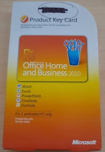 Microsoft Office Home and Business 2010 Software - Media less. PRODUCT KEY ONLY. - Picture 1 of 1
